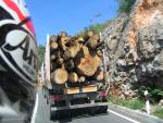 Rijeka '05 (CRO) igual que la foto del año pasado en Chequia, detrás de camión con troncos
