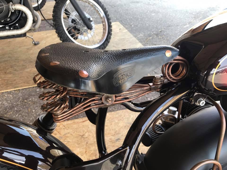 Black Motorcycles Bobber detalle asiento