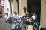 Desayunando en Logroño.