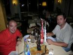 con Baloo en el restaurante "la Masia" de Sitges, agosto 2005