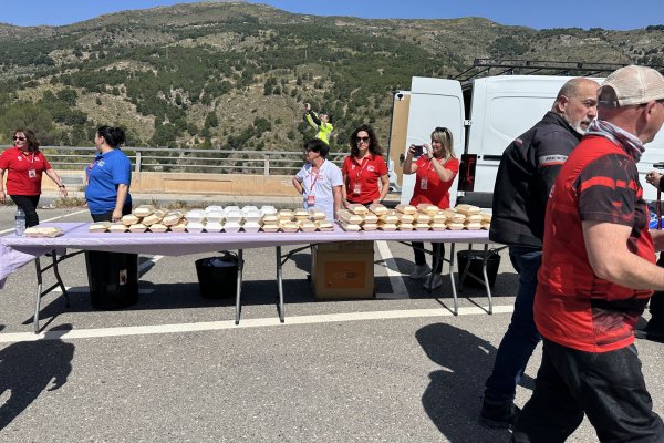 Tentempié en la misma presa