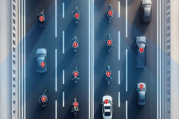 Detecta hasta 64 vehículos simultáneamente